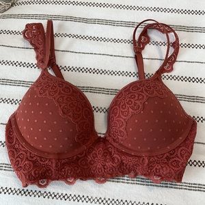 Lace Burnt Orange Aerie Bra - Size 34B
